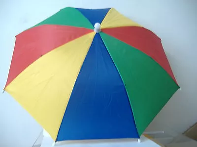 Umbrella Hat Multi Color Good In The Sun & Rain • $6.98