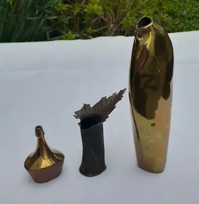 3 Modernist Abstract Free Form Bronze Sculptures - Marked Bc?dmg? • $19.99