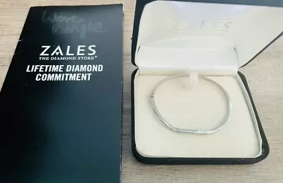 Zales Diamond Bangle—925 Sterling Silver • $100