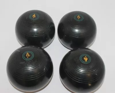 Henselite Super-Grip Lawn Bowls Set Of 4 Size 3 Heavyweight Model • $90