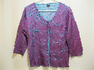 Origami Magic Scarf Crinkle Shirt One Size Purple/Blue New • $37