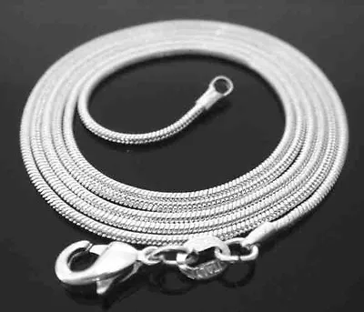 0.9mm Sterling Silver 925 Solid Italian Women's Snake Chain Necklace Jewellery • £13.99