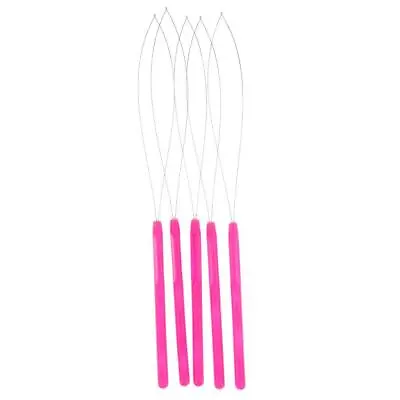 5x Thread Hook Loop Hair Extension Pulling Needle For Micro Feather Bead • £5.06