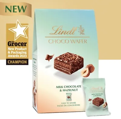 Lindt CHOCO WAFER Milk Chocolate & Hazelnut Sharing Box 135g • £11.99