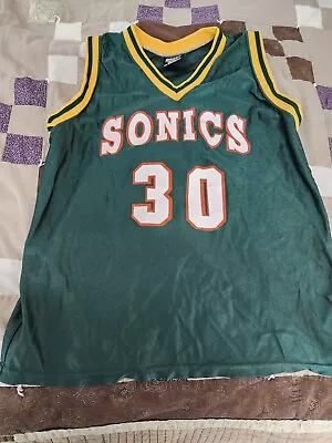 Rare Vintage Youth L Seattle Sonics 30 Crawford Jersey • $12.50