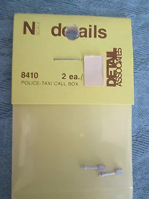 Detail Associates N Scale #8410 Police/Taxi Call Boxes (2) • $4.32