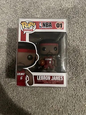 Funko POP! Sports #01 LeBron James Miami Heat 6 NBA Series 1 • $399.99