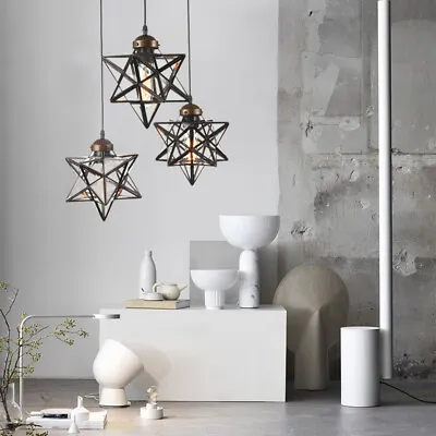 Modern Moravian Star Glass Ceiling Light Hanging Pendant Lamp Fixture Chandelier • $83.60