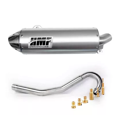 HMF Honda TRX 450R Full Exhaust Brushed Ellip W/Euro + Jets (04-05) • $634.90