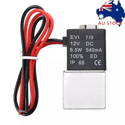 $17.96 • Buy 12V 2 Way 1/4  DC Electric Solenoid Air Valve Normally Closed Solenoid AirValve 