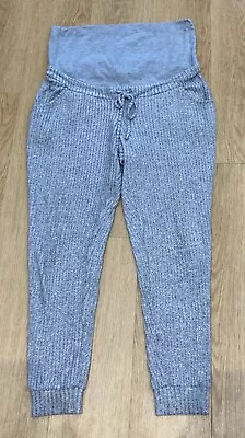 Blooming Marvellous Maternity Trousers/joggers Grey Ribbed Over Bump -Size M -14 • £7.99