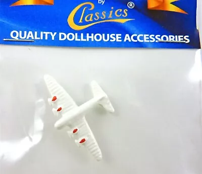 Dollhouse Miniature Toy White Airplane IM65064 • $2.99