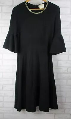 Kate Spade Womens Fit & Flare Dress Black Diamonte XL 16 Short Sleeve • $25