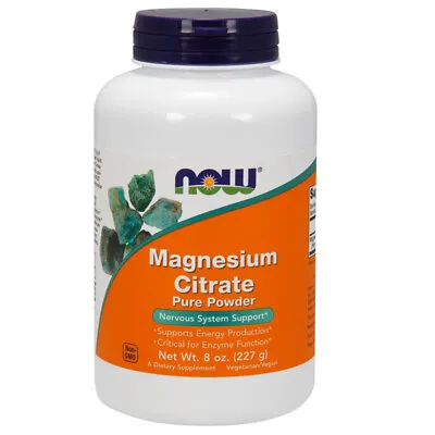£14.66 • Buy NOW Foods Magnesium Citrate Pure Powder 8oz, Fatigue, Muscle And Bone Health