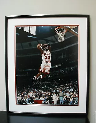 RARE  Michael Jordan  Mid-Air Slam   Limited Edition 16x20  Autographed UDA/COA • $6500