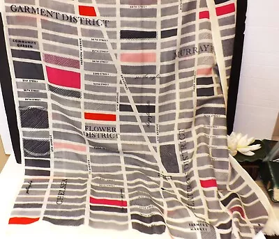 KATE SPADE New York City Life SCARF W Map Central Park Tons Of Detail • $39.90