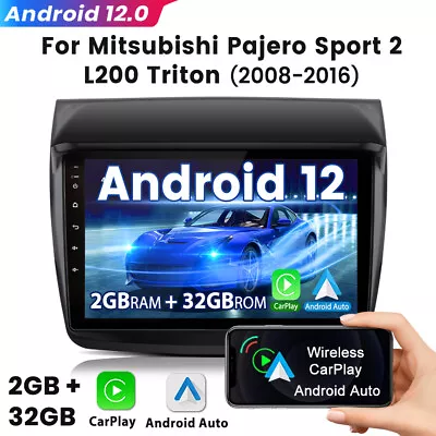 CarPlay Radio WIFI RDS For Mitsubishi Pajero Sport 2 L200 Triton 2008-2016 GPS • $182.19