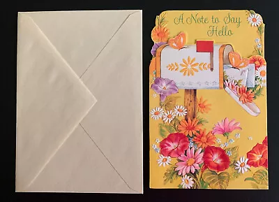 Vintage Greeting Card Hello American Greetings Fold Out New With Envelope • $5.30