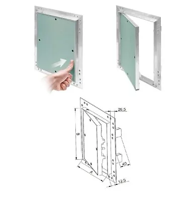 Access Panel With Plasterboard Door And Aluminium Frame Revision Flap Heavy Duty • £44.47