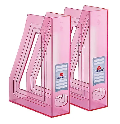 Acrimet Magazine File Holder (Clear Pink Color) (2 - Pack) • $17.90