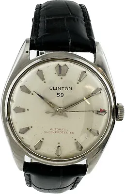 Vintage Clinton 59 Jewel Men's Automatic Wristwatch AS 1580 Swiss StainlessSteel • $205