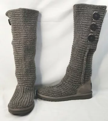 NWOB Classic Cardy Women's Boots By Ugg 5819 Tall Gray Size 8 • $114.99