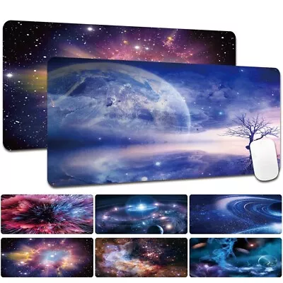 Space Leather Gaming Mouse Desk Keyboard Mat Pad Laptop Office Computer MacBook • £9.49