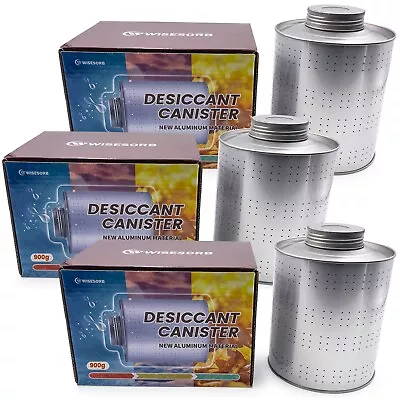 900 Grams Silica Gel Reusable Canister Desiccant 3 Pack Gun Safe Dehumidifier • $55.99