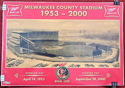 Milwaukee County Stadium Poster 1953-2000 New Never Displayed • $35