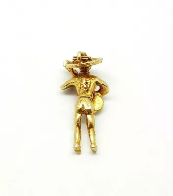 Vintage Mexican Mariachi Band Guitar Player 14CT Gold Plated • $75