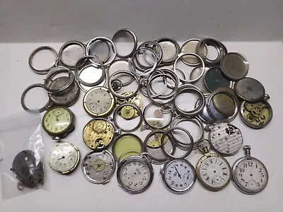 Lot Of Antique Pocket Watch Parts - Estate Find 2 Pounds • $49.99