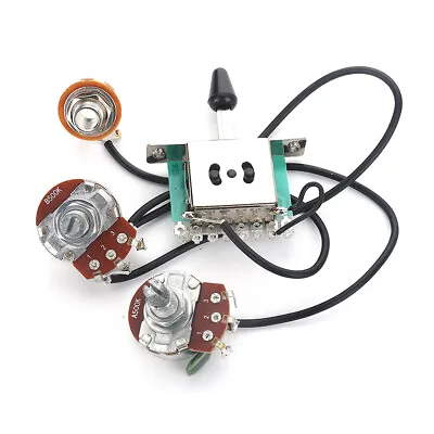 Electric Guitar Toggle Switch 1 Volume 1 Tone Wiring Harness Prewired Kit 5 Way • $11.69