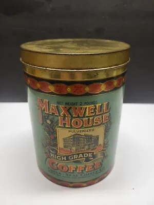 Vintage MAXWELL HOUSE COFFEE TIN 2 Lb Cheek Neal Cheinco 1979 General Foods • $10