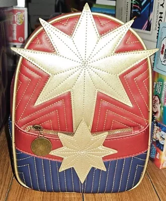 Her Universe Marvel The Marvels Captain Marvel Cosplay Mini Backpack New • £24.12