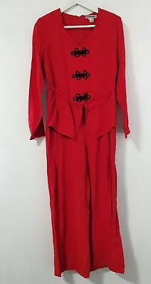 Vintage Dolly Dolly Red Jumpsuit Size 8 • $9.95