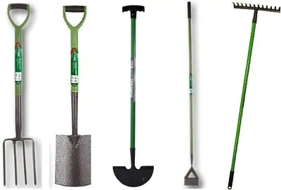 Garden Border Digging Spade Fork Shovel Rake Hoee & Edging Tools Carbon Steel • £10.49