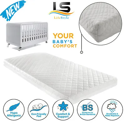 Cot Bed Foam Mattress For Mamas & Papas 200 Toddler Bed Breathable Matress • £25.95