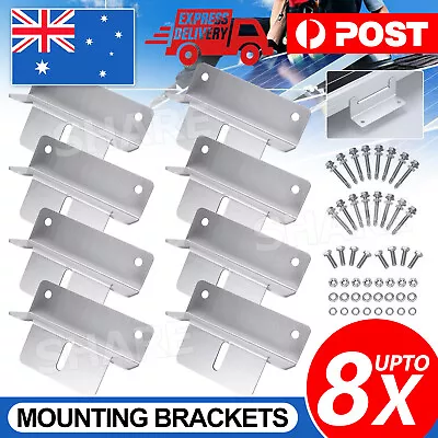 4/8PCS Solar Panel Mounting Z Bracket Set For Flat Roof Wall Mount Kit Aluminum • $11.85