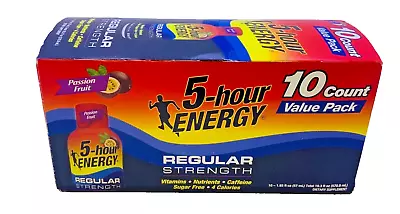 5-hour Energy Regular Strength Passion Fruit Flavor 10 Pack Exp 7/24 • $21