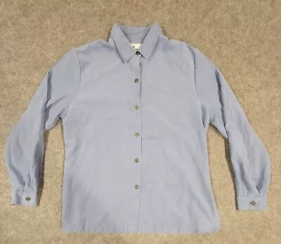 Erin London Womens Blue Button Up Shirt Top Long Sleeve No Size Tag • $9.60