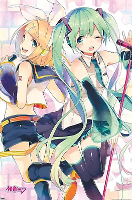 Hatsune Miku - Duo Singing Duet Wall Poster 22x34 • $22.32