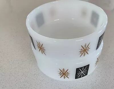 Vintage Federal Milk Glass Atomic Starburst Small (1 Cup 4 ) Bowl Set Of 2 • $6