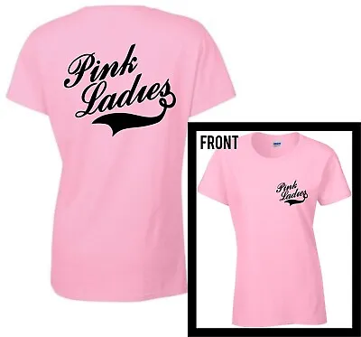 Pink Ladies T-Shirt Grease John Travolta Top T Birds Women Rydell High 80s Retro • £12.99