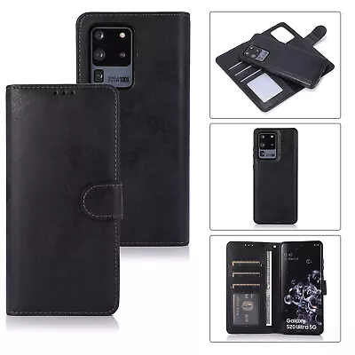 Leather Magnetic Flip Cover Case For Samsung Galaxy S20 Note 20 Ultra S10 S9 S8 • $12.09