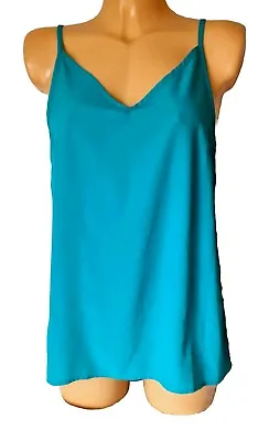 Ladies Cami Top Teal Turquoise Summer Camisole Sun Top Vest Strappy Uk 10-20 New • £7.50