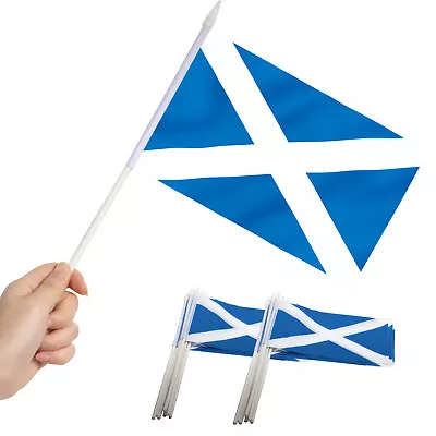 Anley Scotland Mini Flag 12 Pack - Hand Held Small Miniature Scottish Flags • $8.55