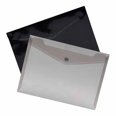 Plastic Button Wallet Folder A5 Size (25 X 18cm)* (MID1) • £2.99