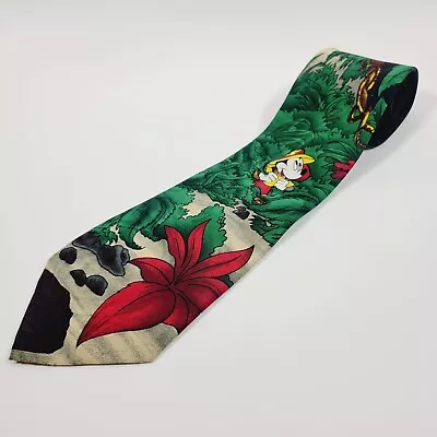 Vintage Disney Mickey Unlimited Tie Mens Jungle Safari Balancine Inc Polyester  • $11.77