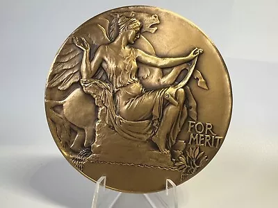 Beautiful Medal For Merit Award Bronze Medal With Box Medallic Art Co. Usa • $250