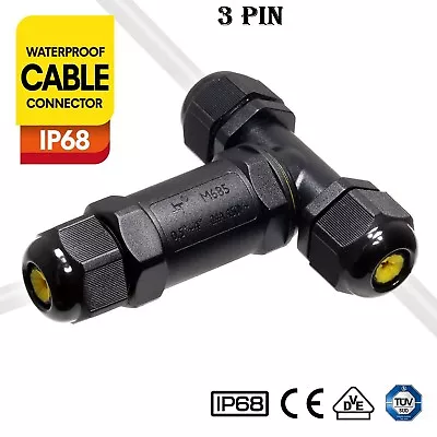 2/3/4Way Waterproof Electrical Junction Box Cable Connector Wire IP68 Outdoor UK • £43.99